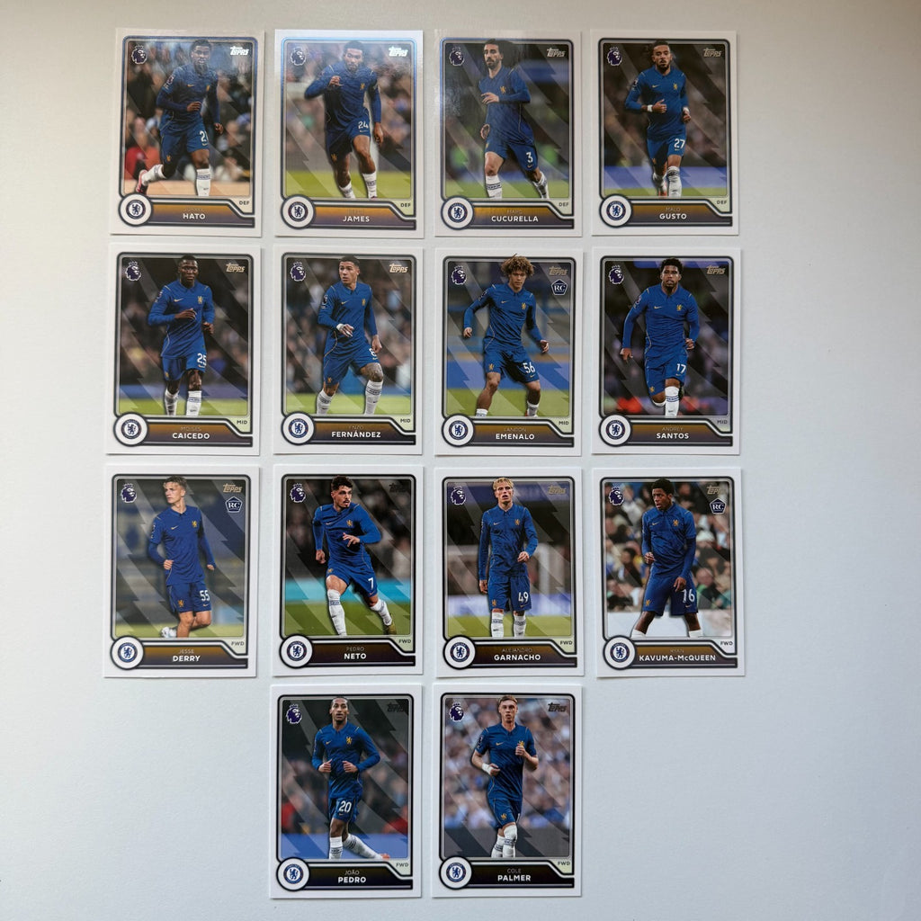 Topps Flagship Premier League 2026/27 Chelsea Complete Team Set #91-104