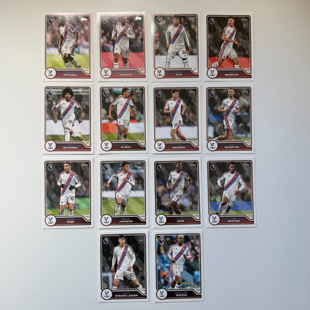 Topps Flagship Premier League 2026/27 Crystal Palace Complete Team Set #105-118