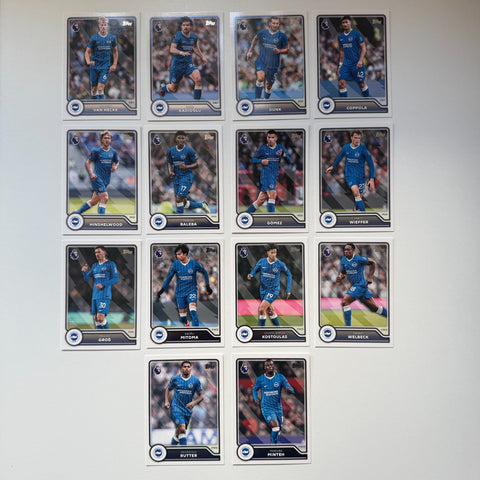 Topps Flagship Premier League 2026/27 Brighton Complete Team Set #77-90 14 Cards
