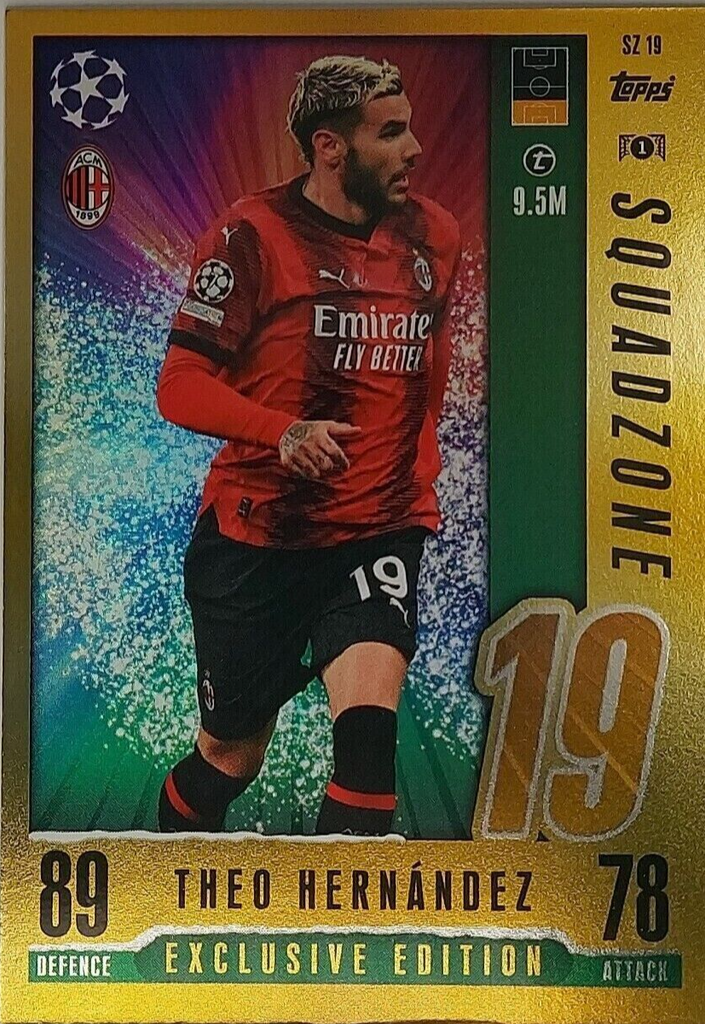 Topps Match Attax 2023/24 23/24 Theo Hernandez Exclusive Edition Squadzone Card
