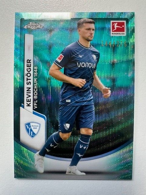 Topps Chrome Bundesliga 2023/24 Kevin Stoger Bochum Green Refractor /275 Card