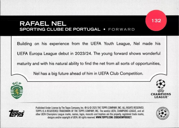 Topps UCC Flagship 2024/25 Rafael Nel Flowfractor Parallel Card #132