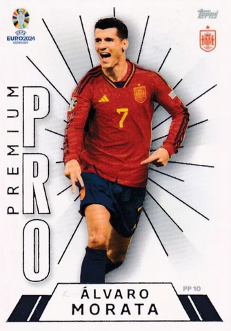 Match Attax Euro 2024 Alvaro Morata Spain Premium Pro Limited Edition Card