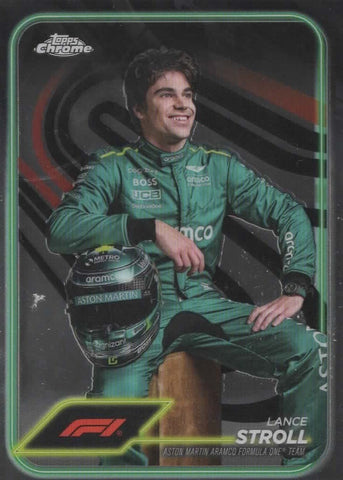Topps Chrome Formula 1 2024 Lance Stroll Aston Martin Team Card #12