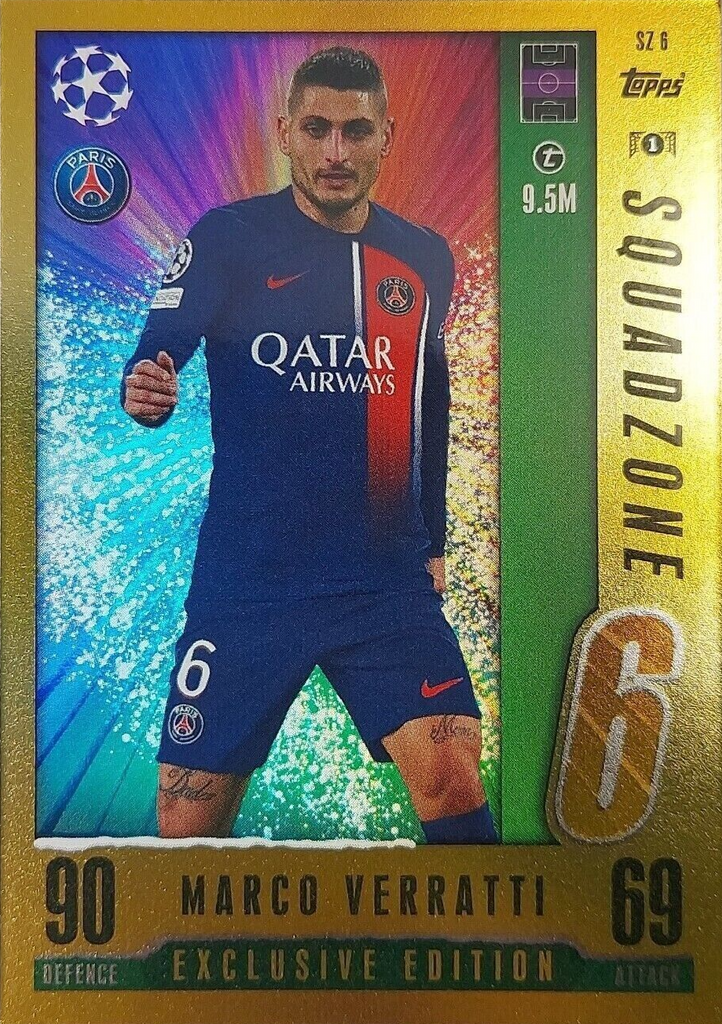 Topps Match Attax 2023/24 23/24 Marco Verratti Exclusive Edition Squadzone Card