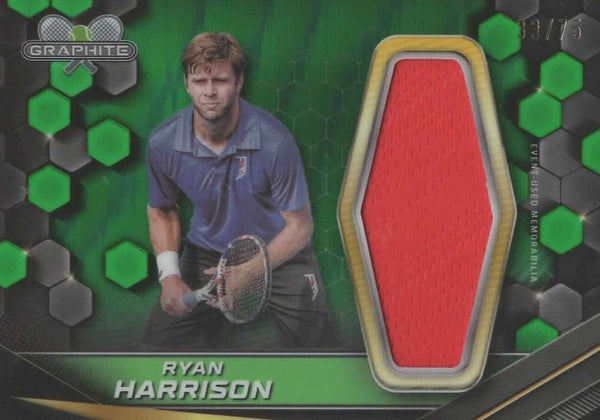 Topps 2024 Graphite Tennis Ryan Harrison Green Relic Chrome Card 03/75