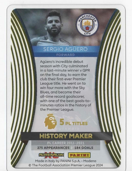 Panini Premier League Adrenalyn XL 24/2025 Sergio Aguero Man City History Maker