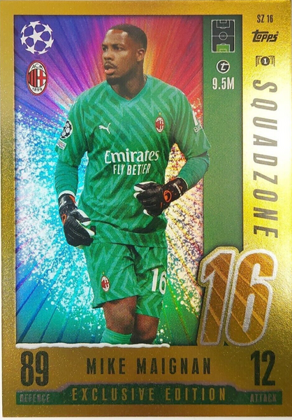 Topps Match Attax 2023/24 23/24 Mike Maignan Exclusive Edition Squadzone Card