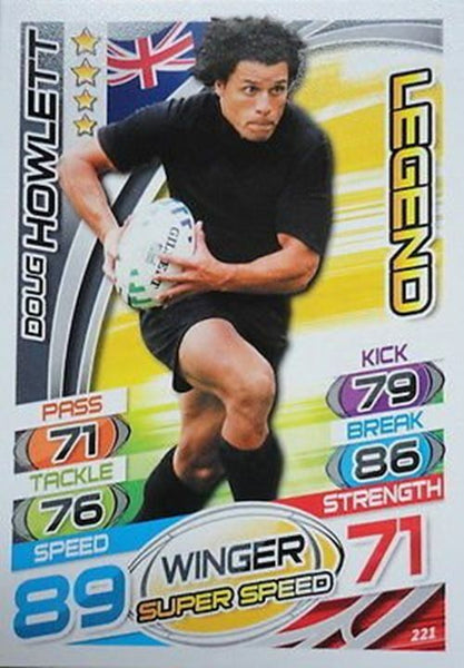 Rugby Attax Topps 2015 Doug Howlett Winger Legend Trading Card