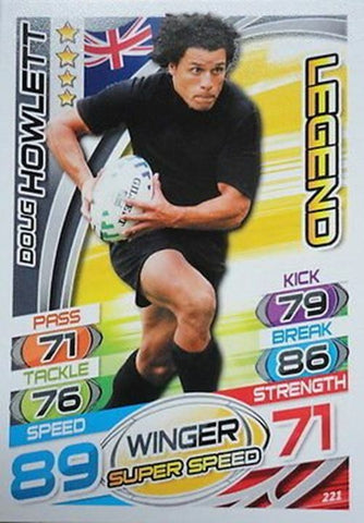 Rugby Attax Topps 2015 Doug Howlett Winger Legend Trading Card