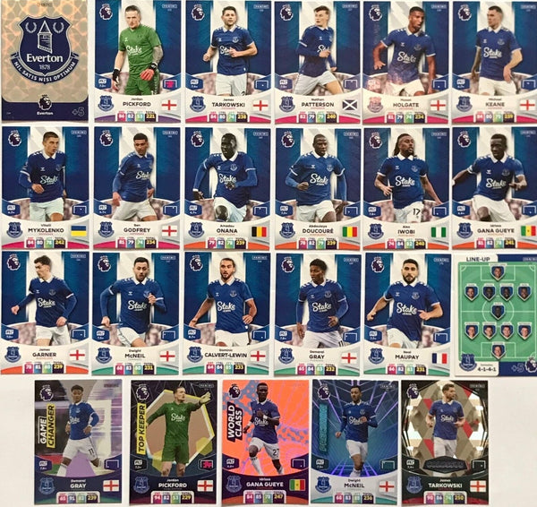 Panini Premier League Adrenalyn 2024 23 24 Everton Base Team Trading Cards