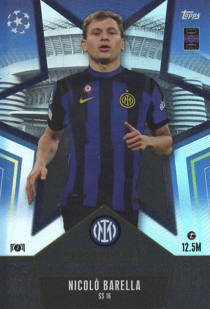 Topps Match Attax 2023/24 23/24 Nicolo Barella Stadium Star Limited Edition Card