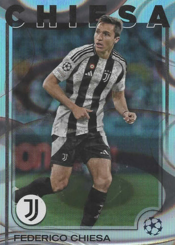 Topps UCC Flagship 2024/25 Federico Chiesa Flowfractor Parallel Card #46