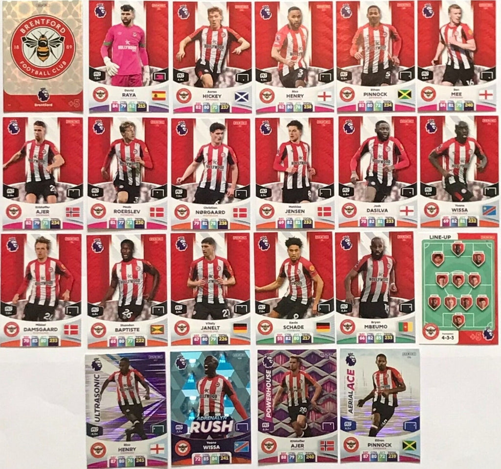 Panini Premier League Adrenalyn 2024 23 24 Brentford Base Team Trading Cards
