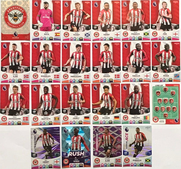 Panini Premier League Adrenalyn 2024 23 24 Brentford Base Team Trading Cards