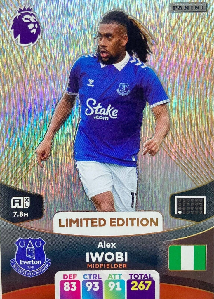 Panini Premier League Adrenalyn 2024 23 Alex Iwobi Limited Edition Trading Card