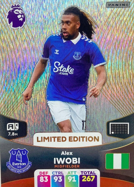 Panini Premier League Adrenalyn 2024 23 Alex Iwobi Limited Edition Trading Card
