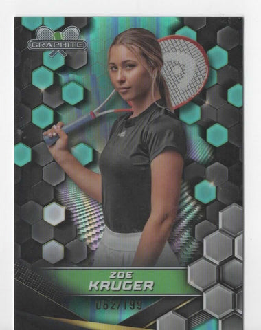 Topps 2024 Graphite Tennis Zoe Kruger Green Parallel Chrome Card /199