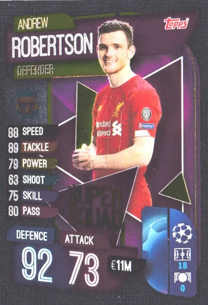 Match Attax Champions League 18/19 Andy Robertson Limited Topps Super Squad