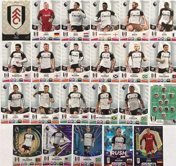 Panini Premier League Adrenalyn 2024 23 24 Fulham Base Team Trading Cards