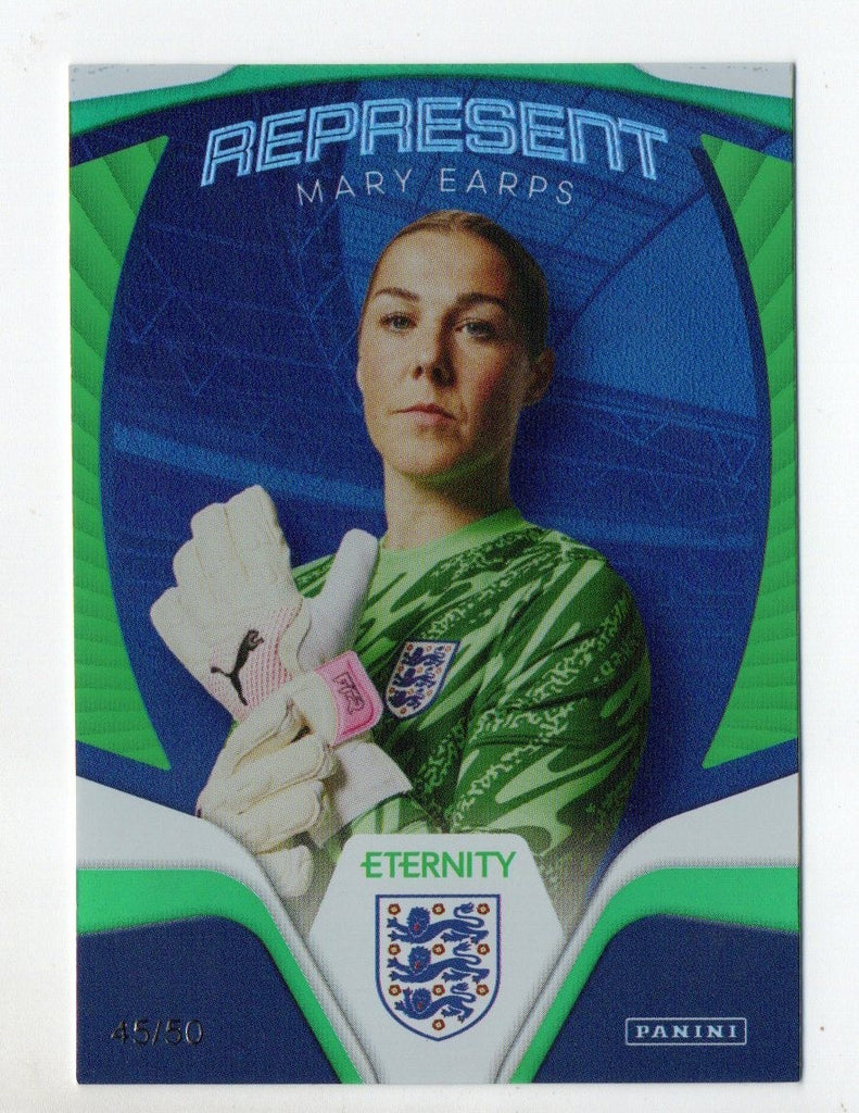Panini Eternity Lionesses 2025 Mary Earps England Represent Green Card /50