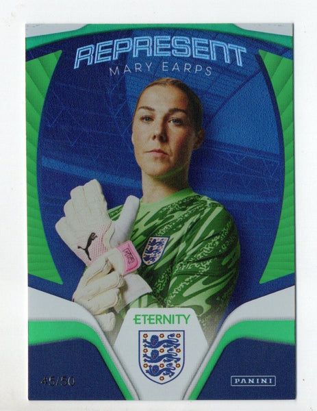 Panini Eternity Lionesses 2025 Mary Earps England Represent Green Card /50