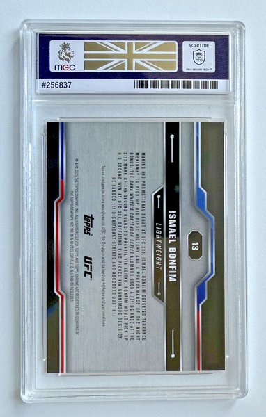 Topps Chrome UFC 2025 Ismael Bonfim Orange Wave Parallel Rookie Card /25 MGC 9