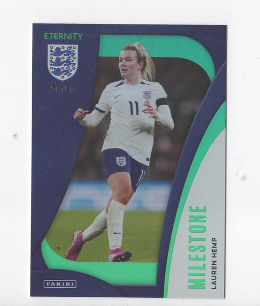 Panini Eternity Lionesses 2025 Lauren Hemp England Milestone Green Numbered /50