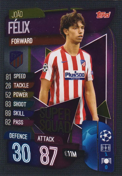Match Attax Champions League 18/19 Joao Felix Limited Topps Super Squad