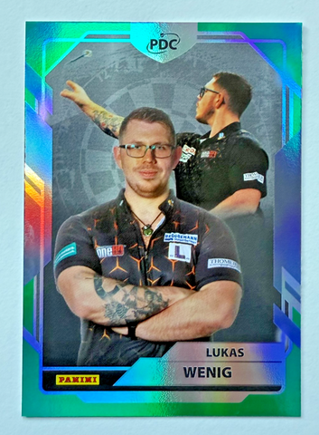 Panini PDC World Darts 2026 Lukas Wenig Green /25 SSP Base Card