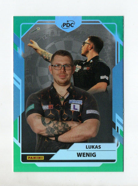 Panini PDC World Darts 2026 Lukas Wenig Green /25 SSP Base Card