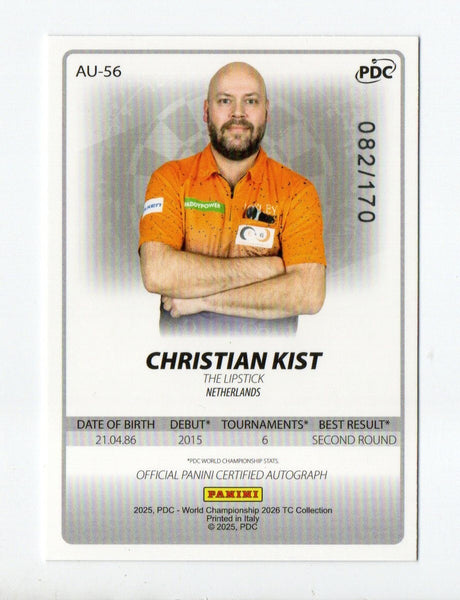 Panini PDC World Darts 2026 Christian Kist Auto /170 SSP Autograph Card