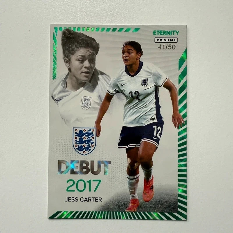 Panini Eternity Lionesses 2025 Jess Carter England Debut Green Numbered /50