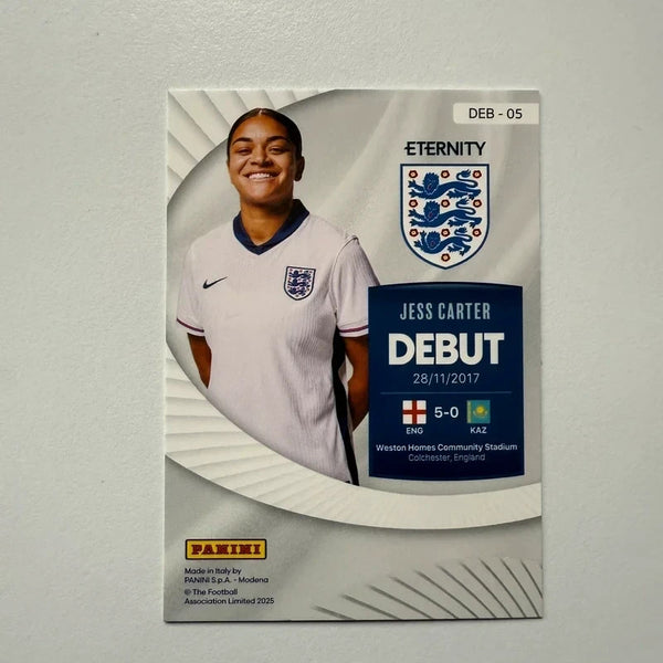Panini Eternity Lionesses 2025 Jess Carter England Debut Green Numbered /50