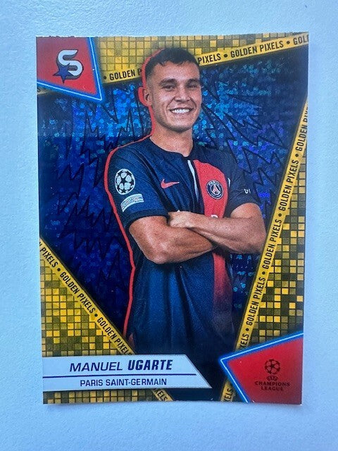 Topps Superstars 2024 23/24 Manuel Ugarte PSG Golden Pixels Card #115