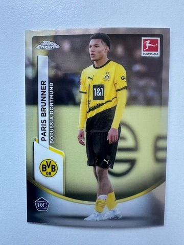 Topps Chrome Bundesliga 2023/24 Paris Brunner Borussia Dortmund Card No 25