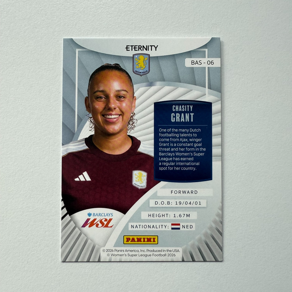 Panini Eternity WSL 25/26 Chasity Grant Base Gold /5 Aston Villa Card