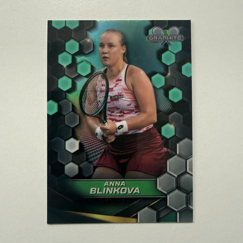 Topps 2024 Graphite Tennis Anna Blinkova Green Refractor Chrome Card /199