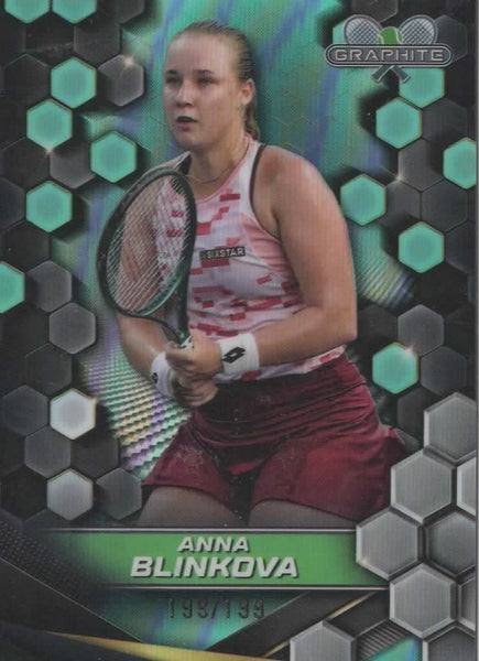 Topps 2024 Graphite Tennis Anna Blinkova Green Refractor Chrome Card /199