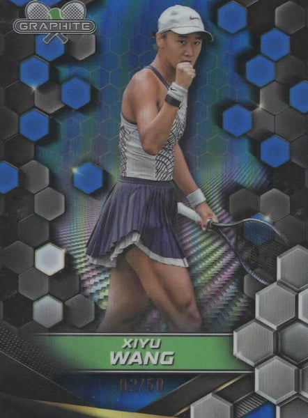 Topps 2024 Graphite Tennis Xiyu Wang Blue Parallel Chrome Card 2/50
