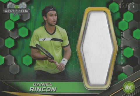 Topps 2024 Graphite Tennis Daniel Rincon Green Relic Chrome Card /75