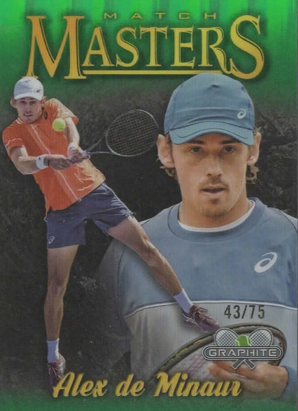 Topps 2024 Graphite Tennis Match Masters Alex De Minaur Green Parallel Card /75