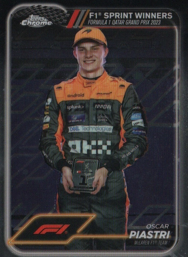 Topps Chrome Formula 1 2024 Oscar Piastri Sprint Winner Qatar Grand Prix 2023