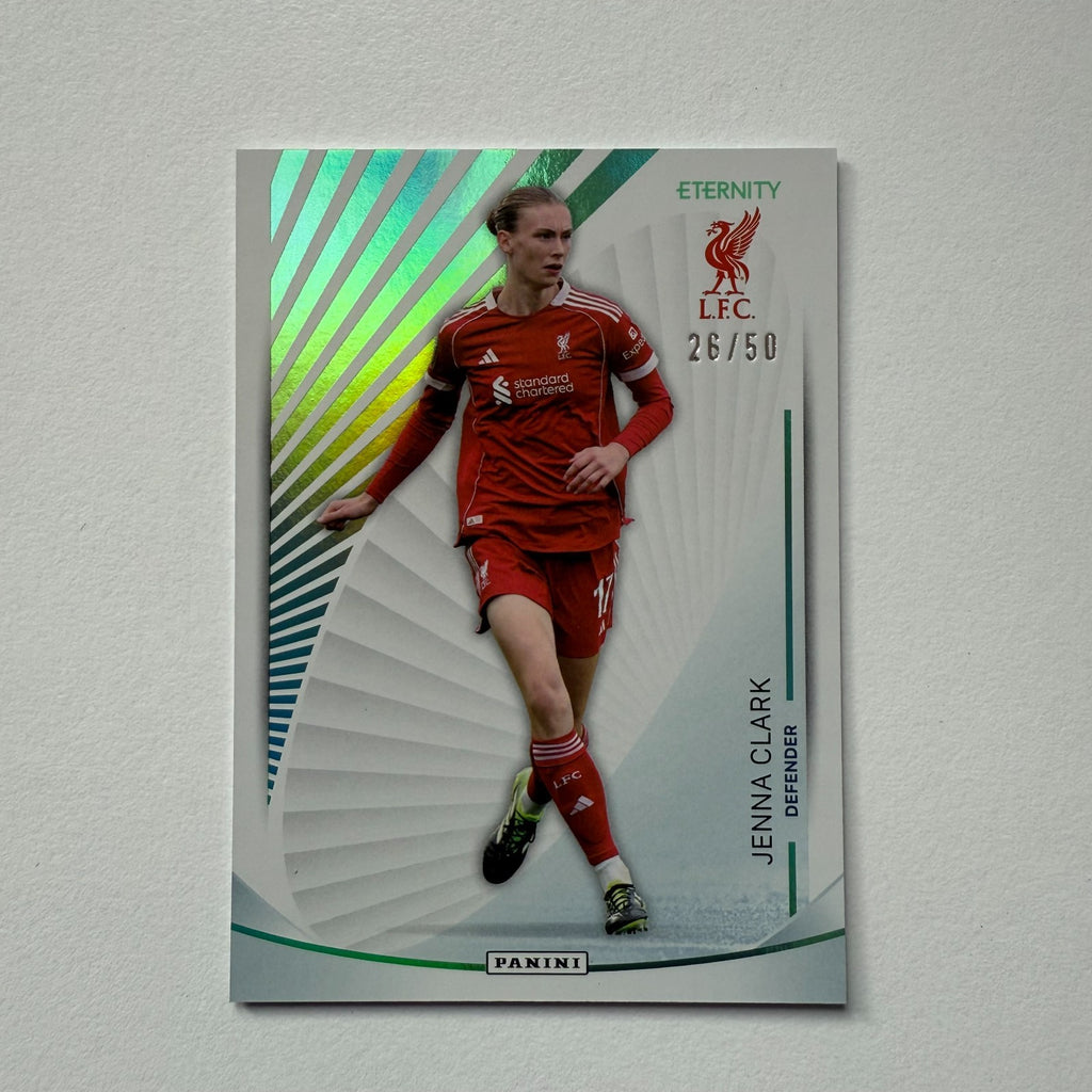 Panini Eternity WSL 25/26 Jenna Clark Base Parallel Green /50 Liverpool Card