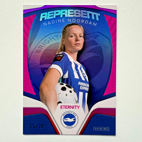 Panini Eternity WSL 25/26 Nadine Noordam Represent Magenta /25 Brighton Card