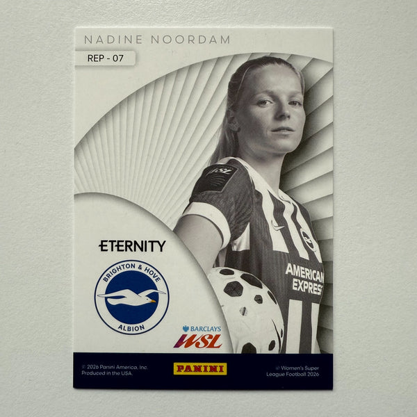 Panini Eternity WSL 25/26 Nadine Noordam Represent Magenta /25 Brighton Card