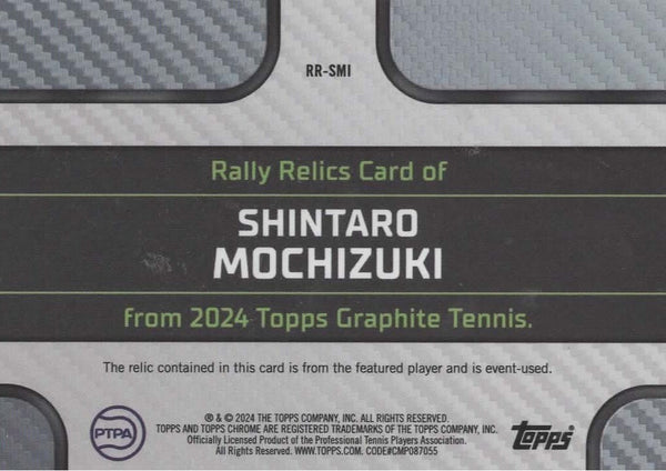 Topps 2024 Graphite Tennis Shintaro Mochizuki Green Relic Chrome Card /75