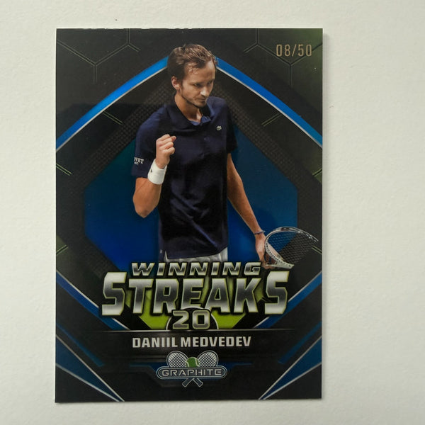 Topps 2024 Graphite Tennis Daniil Medvedev Winning Streaks Parallel Chrome /50