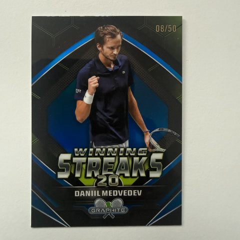 Topps 2024 Graphite Tennis Daniil Medvedev Winning Streaks Parallel Chrome /50