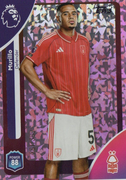 Topps Premier League 25/26 Murillo Nottingham Forest Pink Parallel Card /399